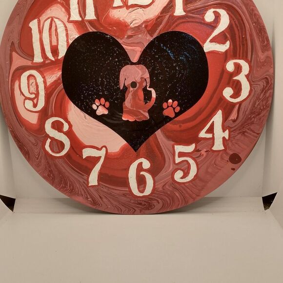 Wall Clock Analog Hand Crafted Vintage Vinyl Record Hanging Fluid Art Wall Decor - Picture 5 of 14